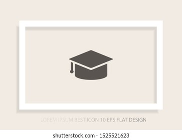 Vector icon student hat 10 EPS . Lorem Ipsum Illustration design