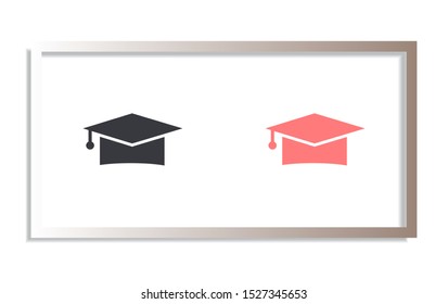 Vector icon student hat 10 EPS . Lorem Ipsum Illustration design