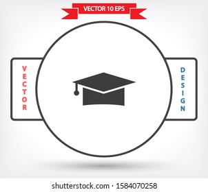 Vector icon student hat 10 EPS . Lorem Ipsum Illustration design