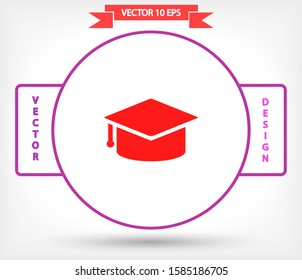 Vector icon student hat 10 EPS . Lorem Ipsum Illustration design