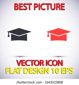 Vector icon student hat 10 EPS . Lorem Ipsum Illustration design