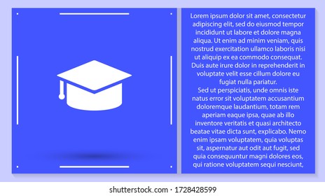 Vector Ikone Schüler hat 10 EPS . Lorem Ipsum Illustration Design