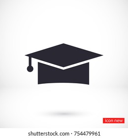 Vector icon student hat 10 EPS