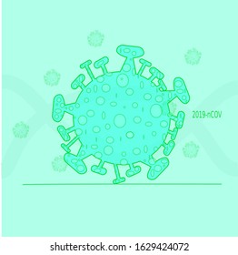 Vector icon style 2019-ncov Corona Virus 