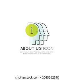 Vector Icon Style Illustration Of Abouts, Join Our Team, Bio Link, Information Page, People Profile, Isolated Web Element