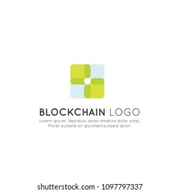 Vector Icon Style Illustration of Blockchain Cryptocurrency Exchange, Buying and Selling, Continuously Growing List of Records Concept. Minimalistic Outline Logo