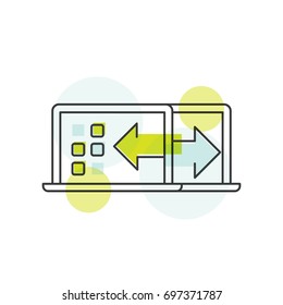Vector Icon Style Illustration Concept of A/B Testing, Bug Fixing, User Feedback, Comparison Process, Mobile and Desktop Application Development