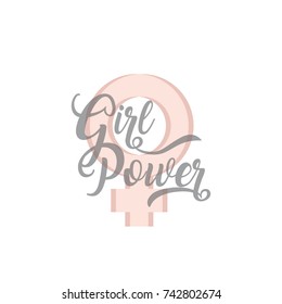 Vector Icon Style Illustration Concept of Feminism Movement, LGBT Society, Girl Power, Female Future Protest, Isolated Symbol for Web, Mobile or T-Shirt Design 