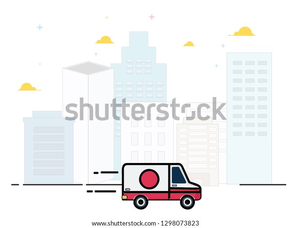 Vector Icon Style\
Illustration Concept of Quick Express Delivery Service with Mobile\
Tracking and Fast Purchase, Smart System, Location, Customer\
Support, Guarantee 
