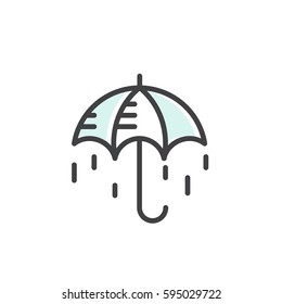 Vector Icon Style Illustration of Insurance Service, Safeguard, Secure Concept, Isolated Minimalistic Object