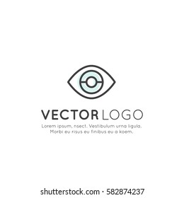 Vector Icon Style Illustration Logo Concept of Security, Guard, Protection Service Company, Isolated Symbols for Web and Mobile