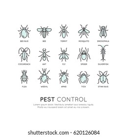 Vector Icon Style Illustration Logo of Pest Control, Food Hygiene, Legislation and Local Authority, Hazard Infection Virus Protection