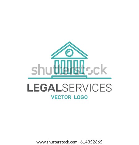 Vector Icon Style Illustration Logo of Legal Law Services, Investigation, Justice Authority, Isolated Banner