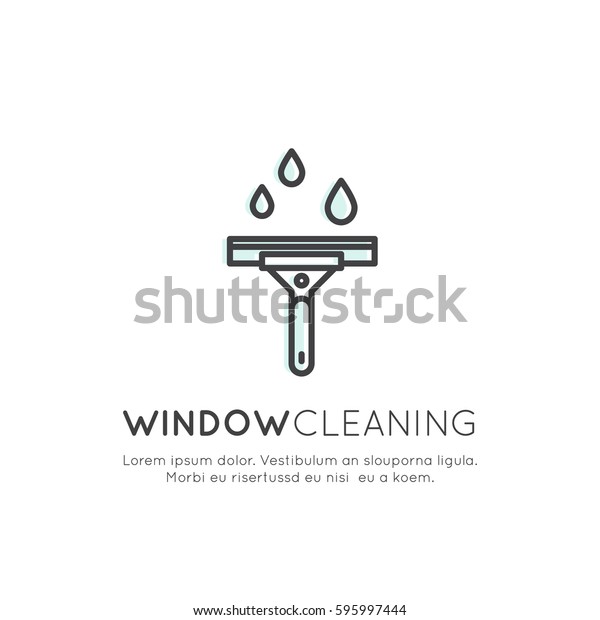 Vector Icon Style Illustration Logo Window Stock Vector (Royalty Free