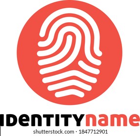 Vector Icon Style Illustration of Touch Id Fingerprint Scanning, Secure Access, Logo Isolated 