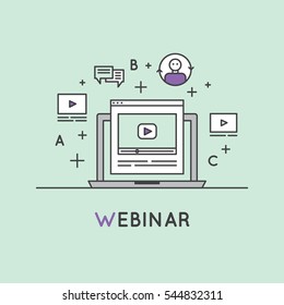 Ilustración en vivo de vídeo de imágenes y seminarios web