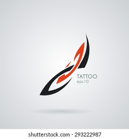 Vector icon in the style of tattoos