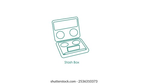 Vector Icon for a Stylish Stash Box Design for Storing Cannabis and CBD Products