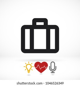 Vector icon suitcase 10 EPS