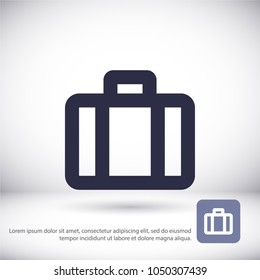 Vector icon suitcase 10 EPS