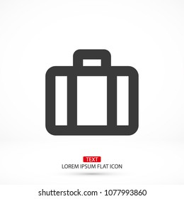 Vector icon suitcase 10 EPS