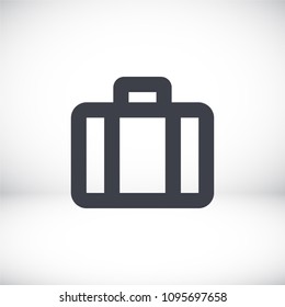 Vector icon suitcase 10 EPS
