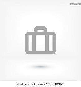 Vector icon suitcase 10 EPS