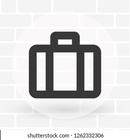 Vector icon suitcase 10 EPS