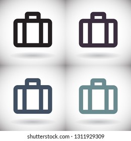 Vector icon suitcase 10 EPS