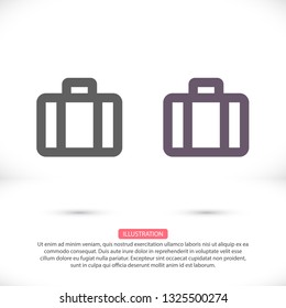 Vector icon suitcase 10 EPS