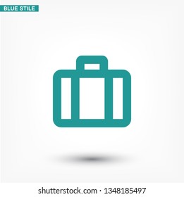 Vector icon suitcase 10 EPS