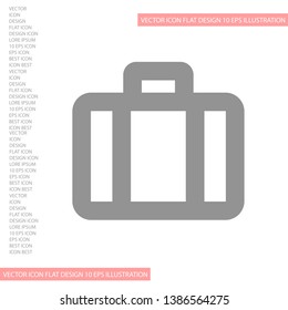 Vector icon suitcase 10 EPS . Lorem Ipsum Illustration design