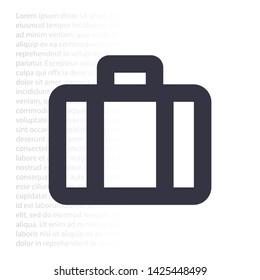 Vector icon suitcase 10 EPS . Lorem Ipsum Illustration design