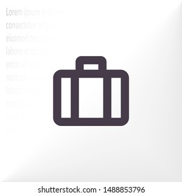 Vector icon suitcase 10 EPS . Lorem Ipsum Illustration design