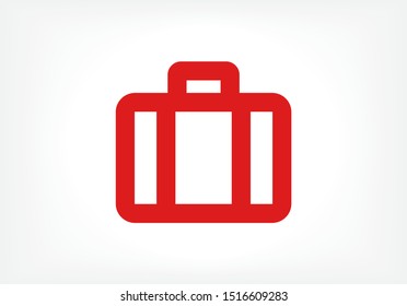 Vector icon suitcase 10 EPS . Lorem Ipsum Illustration design