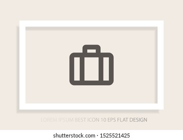 Vector icon suitcase 10 EPS . Lorem Ipsum Illustration design