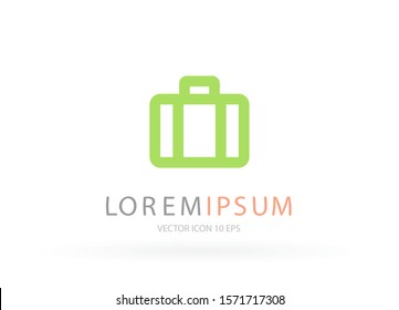 Vector icon suitcase 10 EPS . Lorem Ipsum Illustration design