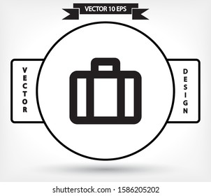 Vector icon suitcase 10 EPS . Lorem Ipsum Illustration design