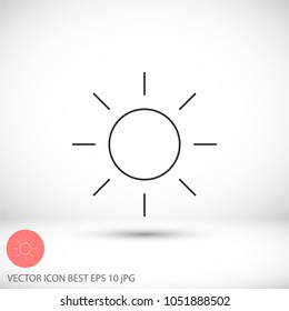 Vector icon sun 10 EPS