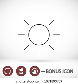 Vector icon sun 10 EPS