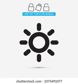 Vector icon sun 10 EPS