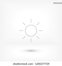 Vector icon sun 10 EPS