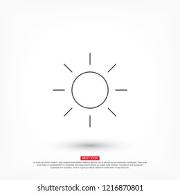 Vector icon sun 10 EPS