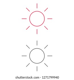 Vector icon sun 10 EPS