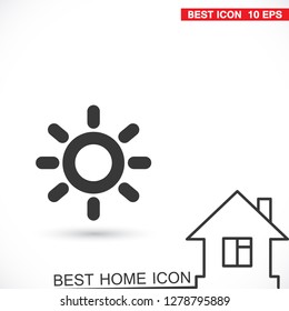 Vector icon sun 10 EPS