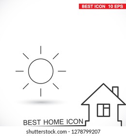 Vector icon sun 10 EPS