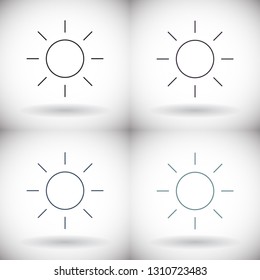 Vector icon sun 10 EPS