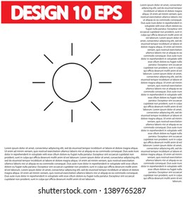 Vector icon sun 10 EPS