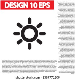 Vector icon sun 10 EPS