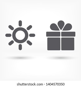 Vector icon sun 10 EPS .  Illustration design